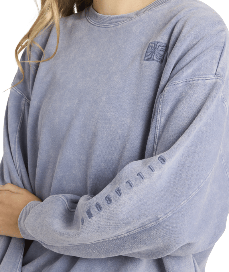 Billabong Saltwashed Kendal Crew Flc in STONE BLUE