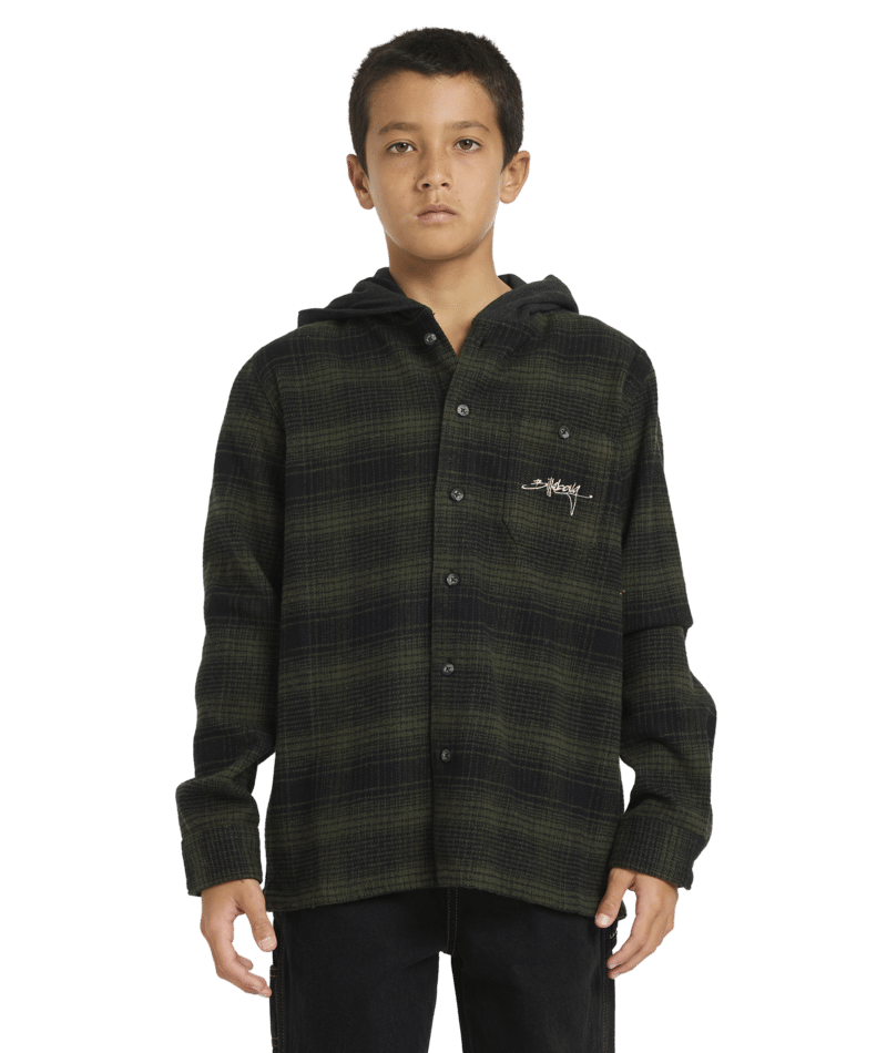 Billabong Boys Baja Surf Flannel in BLACK