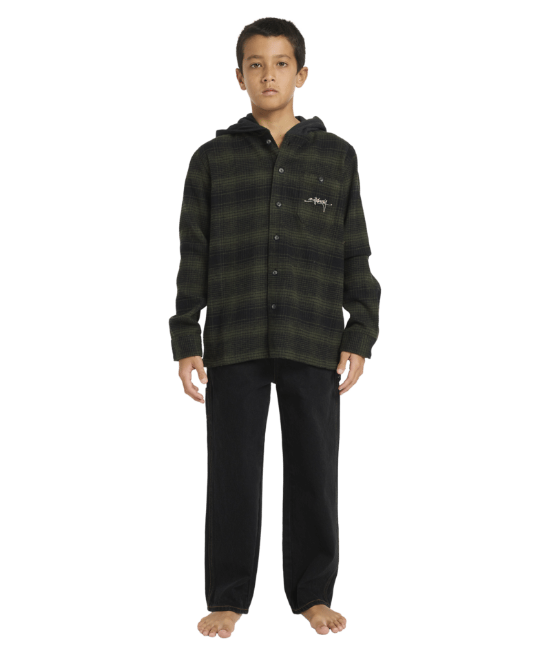 Billabong Boys Baja Surf Flannel in BLACK