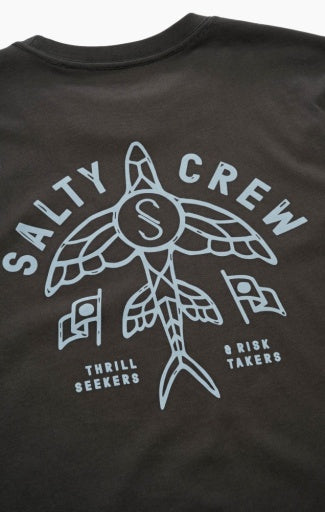 Salty Crew Flyer Premium Ss Tee in VINTAGE BLACK