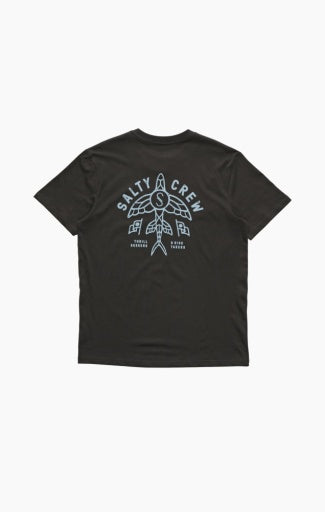 Salty Crew Flyer Premium Ss Tee in VINTAGE BLACK