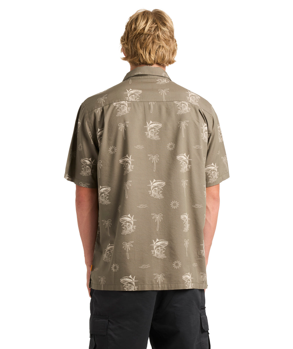 Quiksilver Atoll Ss Shirt in OLIVE