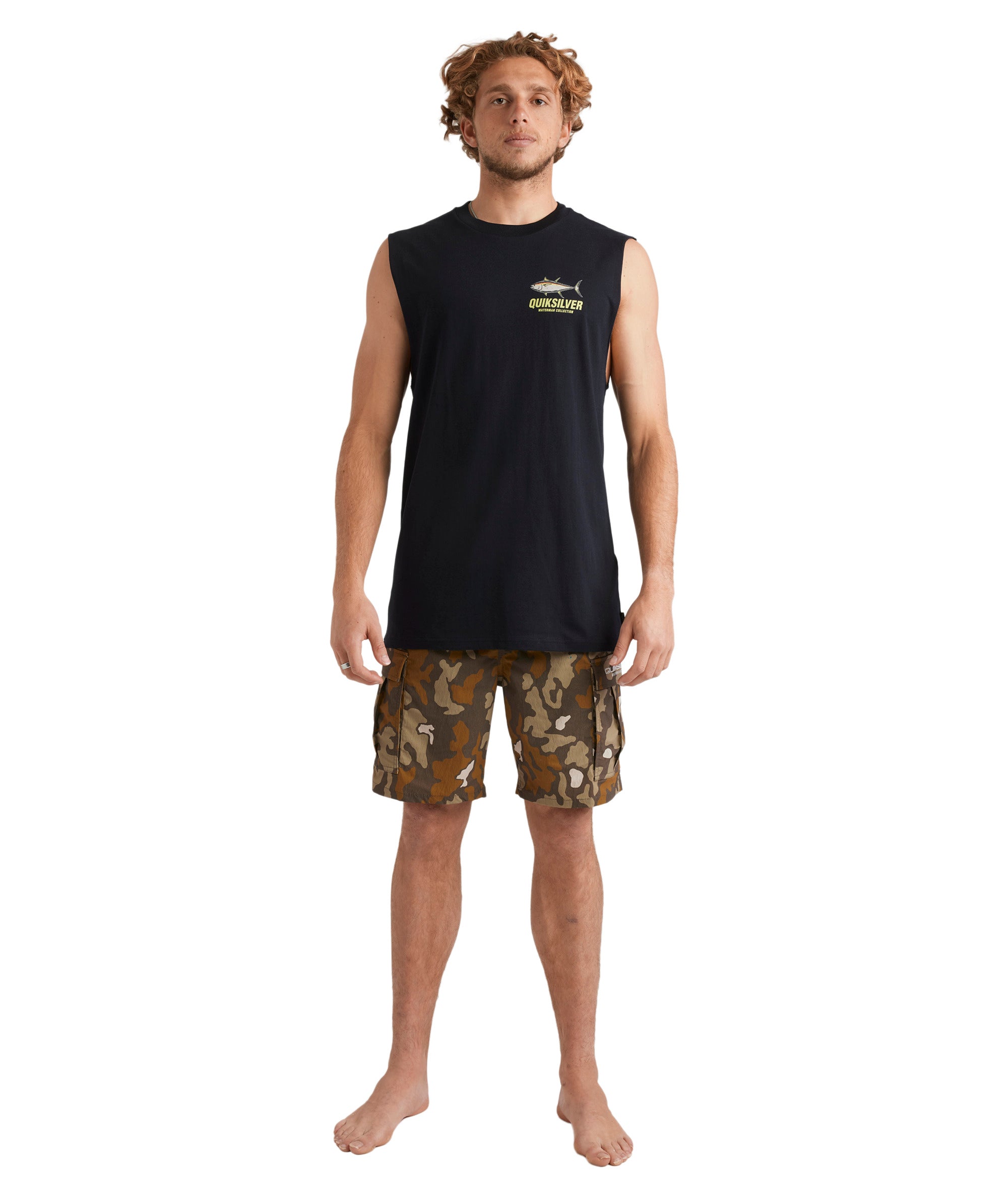 Quiksilver Slack Tide Muscle in BLACK