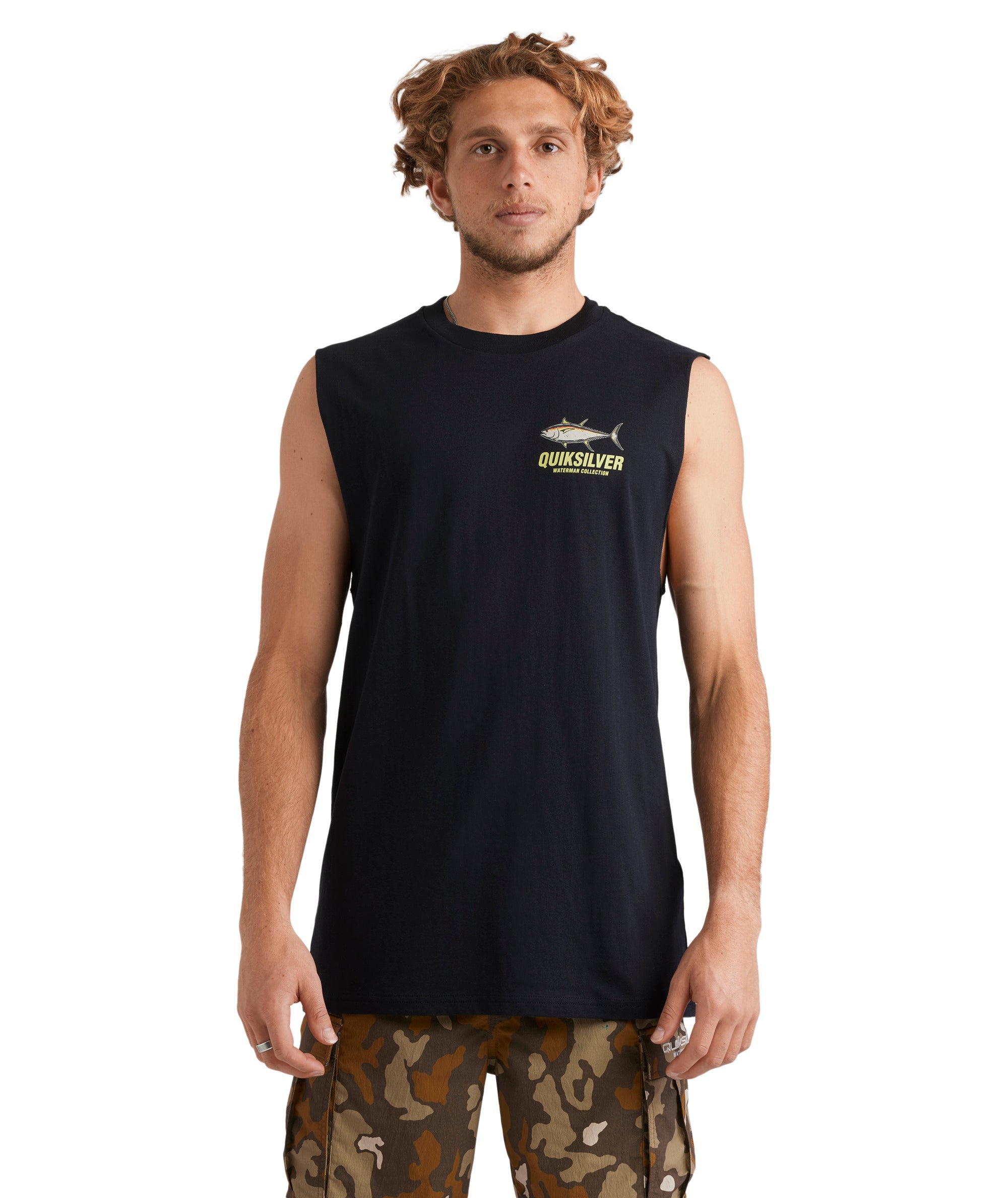 Quiksilver Slack Tide Muscle in BLACK