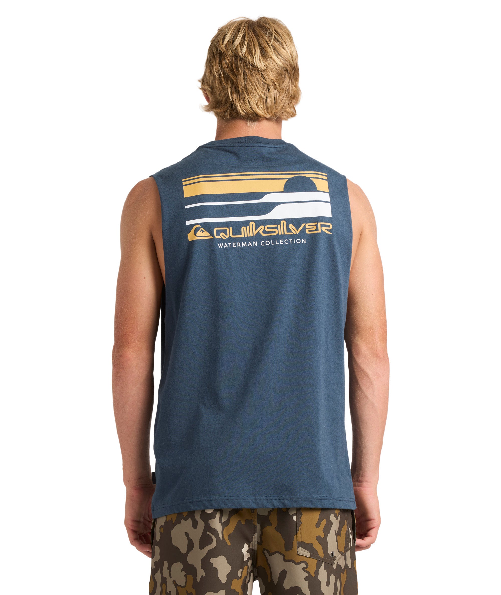 Quiksilver Stacked Horizon Muscle in MIDNIGHT NAVY