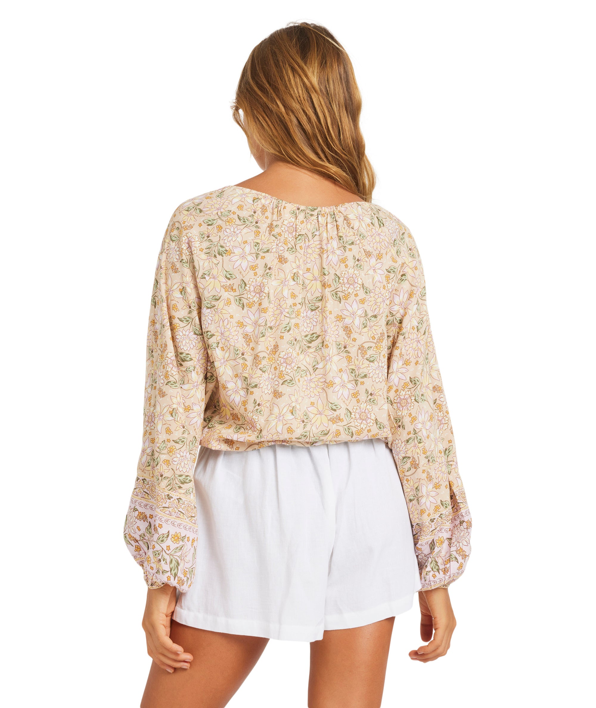 Roxy Garland Top in STONE