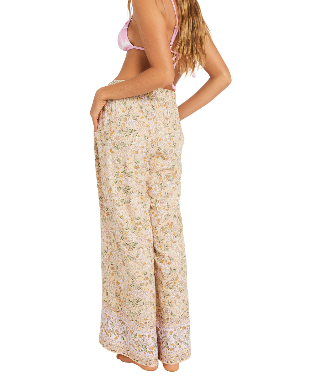 Roxy Garland Wide Leg Pant in STONE