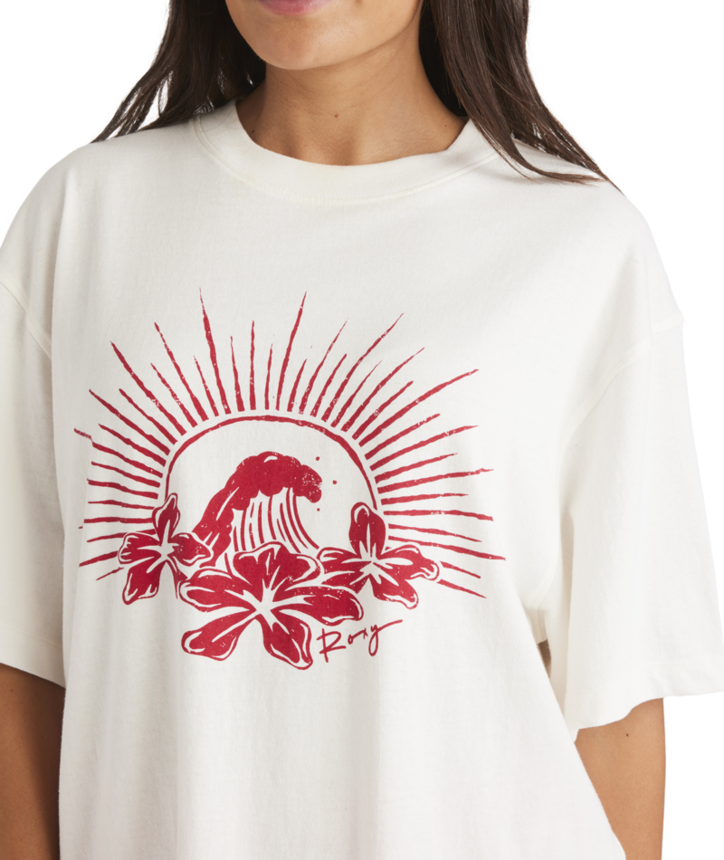 Roxy Chaser Tee in EGRET