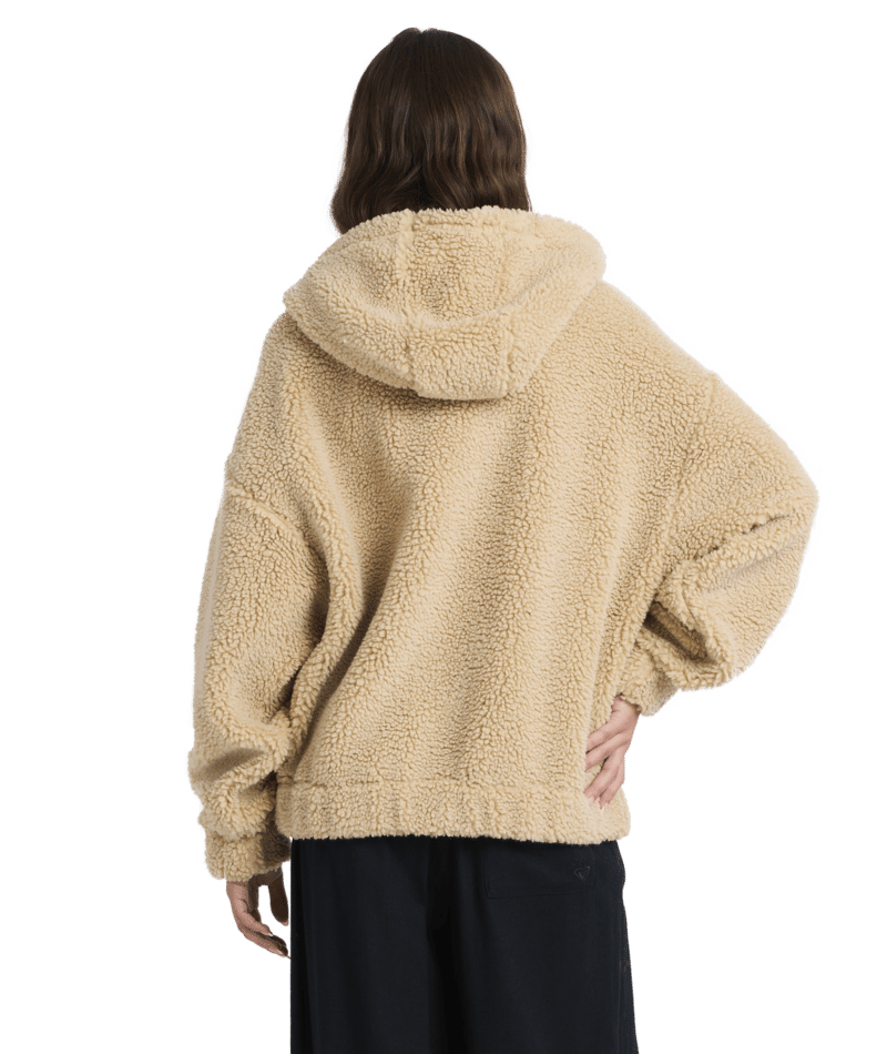 Roxy City Track Zip Polar Fleece in WHEAT