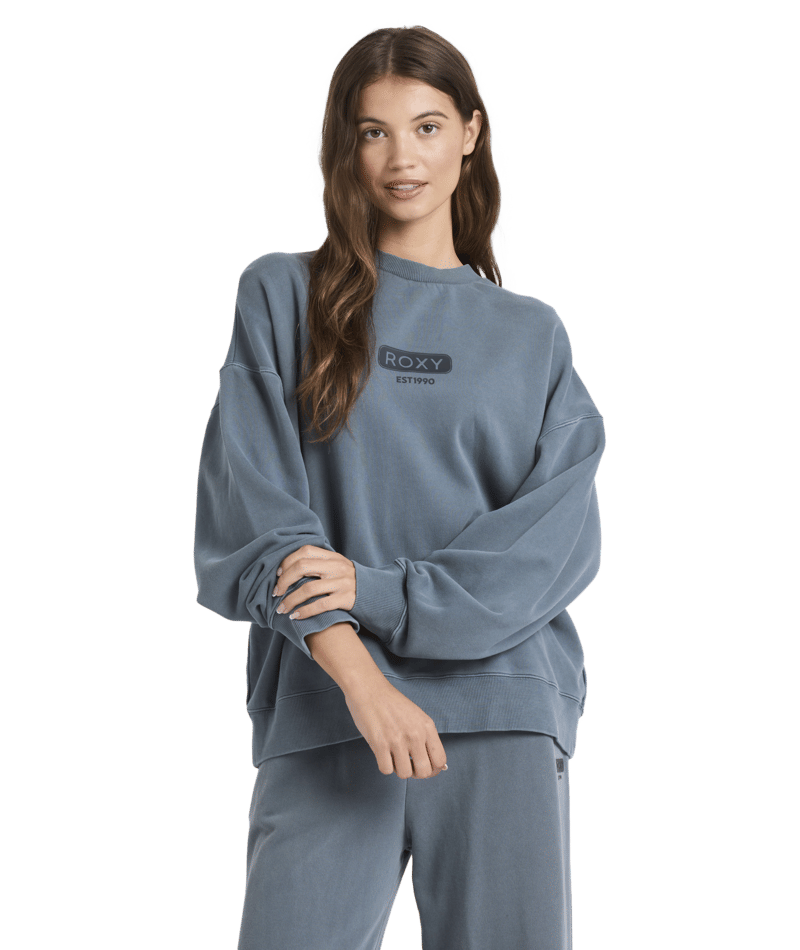 Roxy Heading Out Crew in DARK SLATE