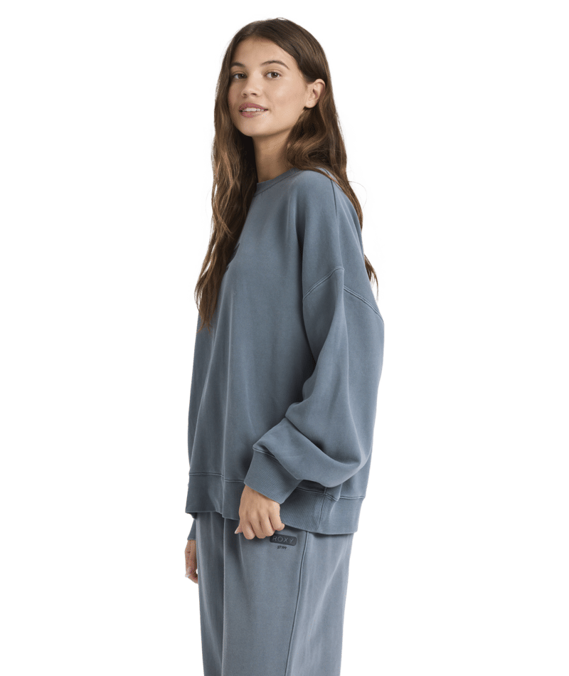 Roxy Heading Out Crew in DARK SLATE