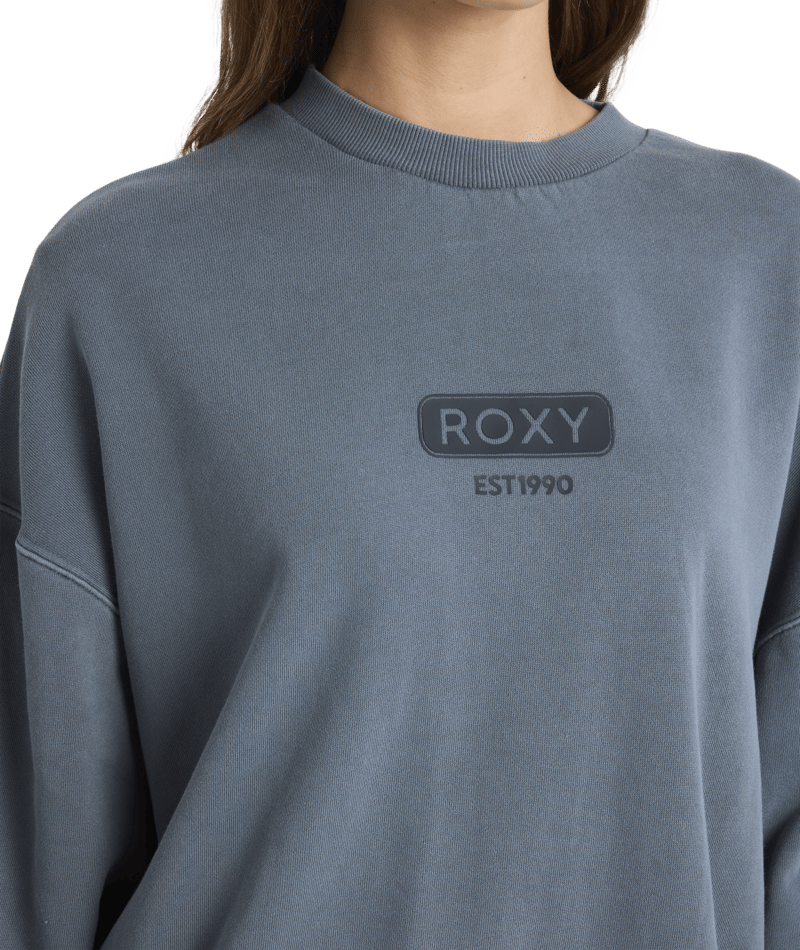 Roxy Heading Out Crew in DARK SLATE