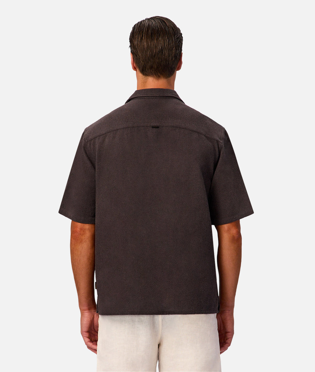 Industrie The Marbella Short Sleeve Shirt - Umber  in UMBER
