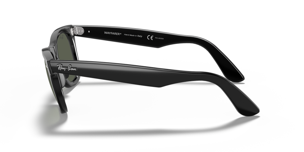 Ray-Ban® WAYFARER BLACK GREEN POLARIZED in Black