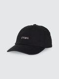 Thrills Co Minimal Thrills 6 Panel Cap - Washed Black in Washed Black
