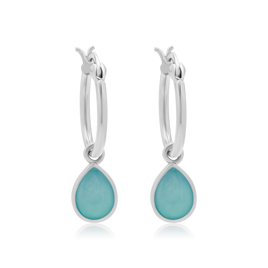 MiKi Jewellery Tallulah Chalcedony Silver Drops in Default Title
