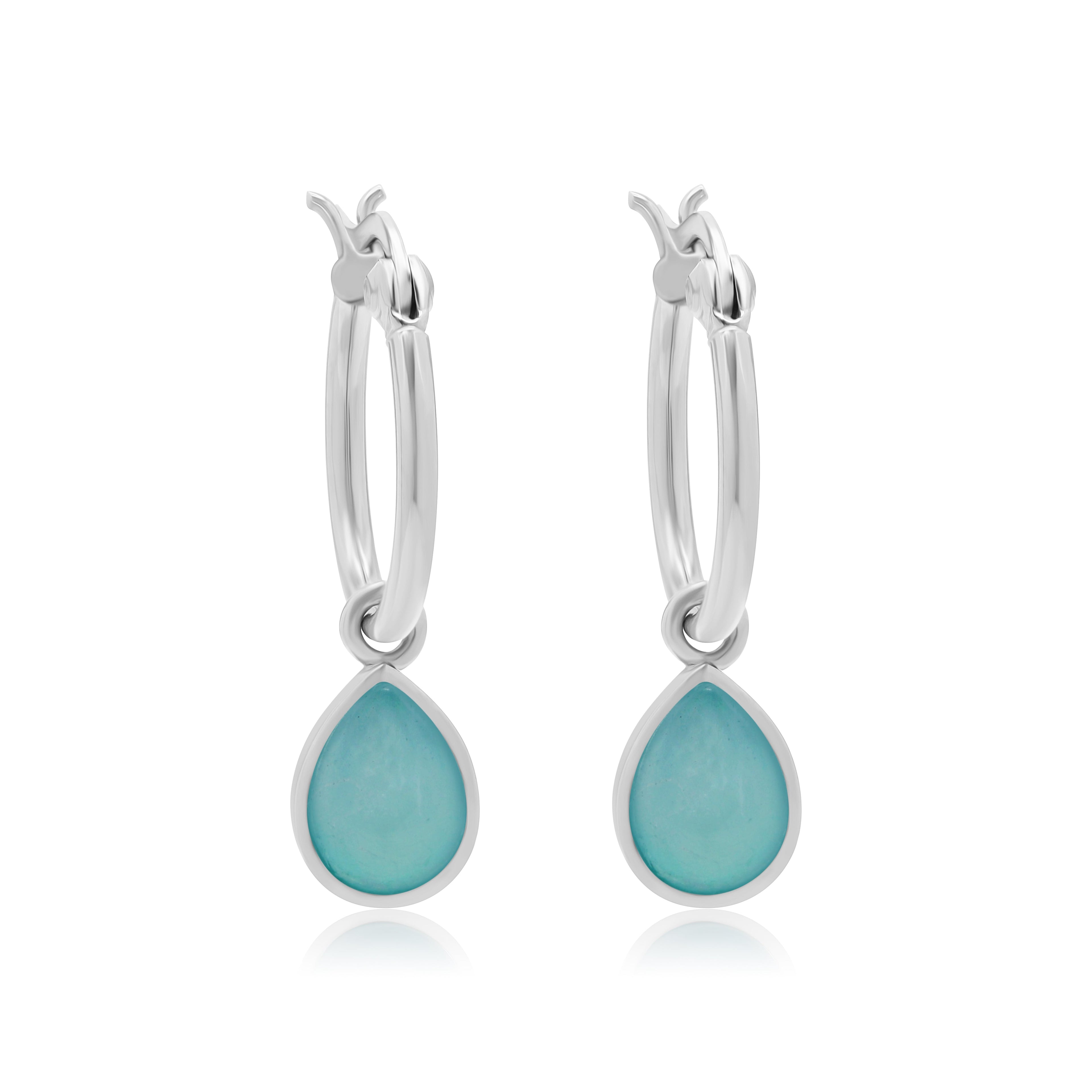 MiKi Jewellery Tallulah Chalcedony Silver Drops in Default Title