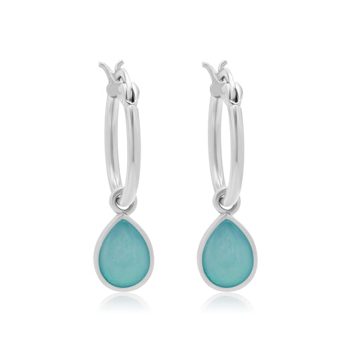 MiKi Jewellery Tallulah Chalcedony Silver Drops in Default Title
