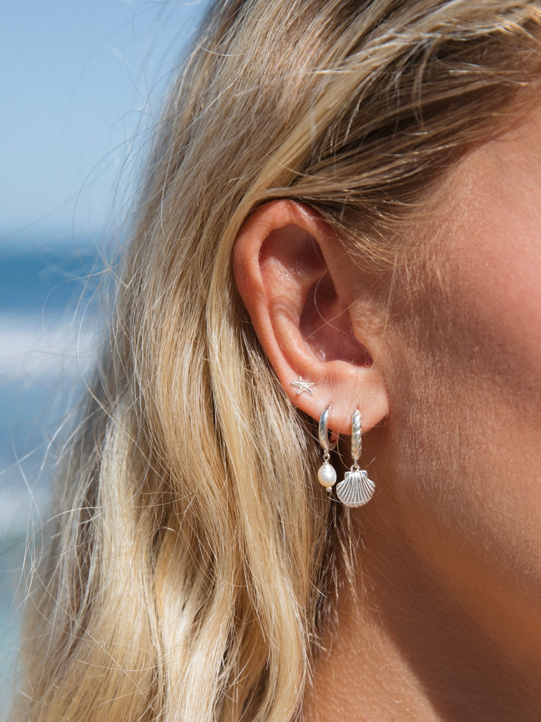 Malakai The Label Lahana Hoops in Sterling Silver in Default Title