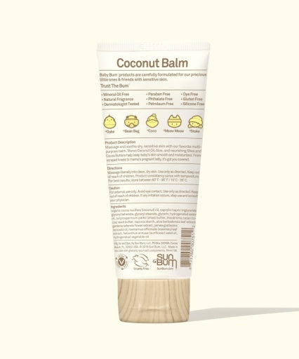 Sun Bum Baby Bum Coconut Balm - Natural Monoi 3 Oz/85 G in NA