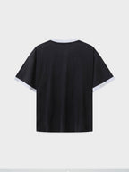 Billy Bones Club Bones Classic Ringer Tee - Vintage Black/ White in Single