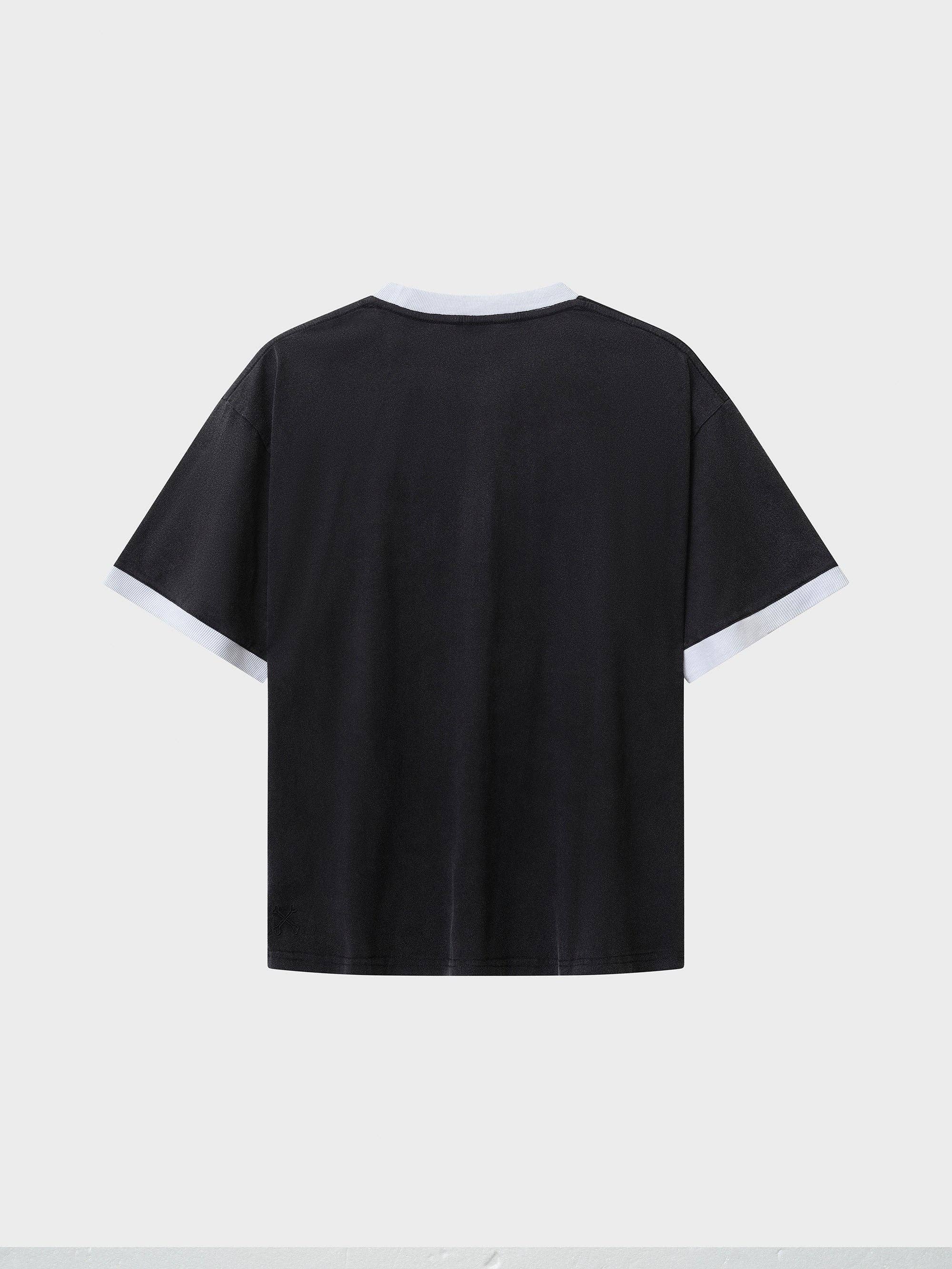 Billy Bones Club Bones Classic Ringer Tee - Vintage Black/ White in Single