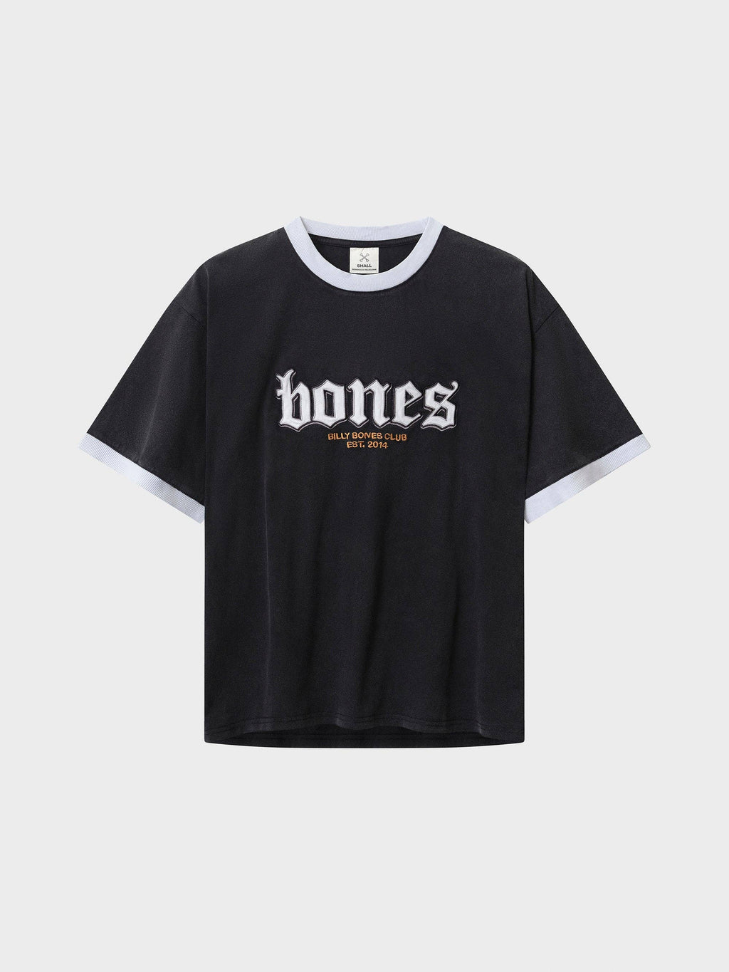 Billy Bones Club Bones Classic Ringer Tee - Vintage Black/ White in Single