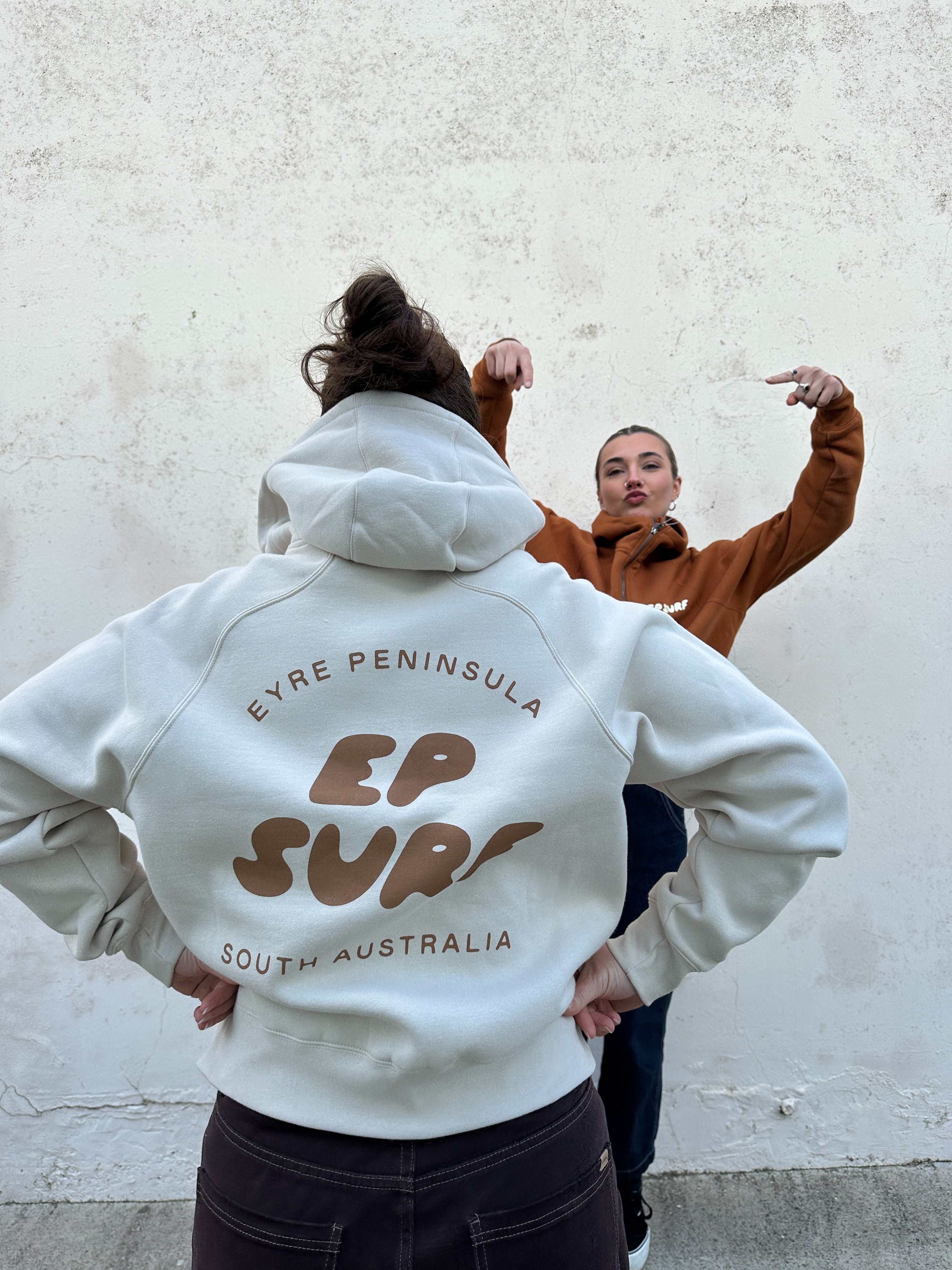 EP SURF Womens Bubble Quarter Zip Jumper - Toffee