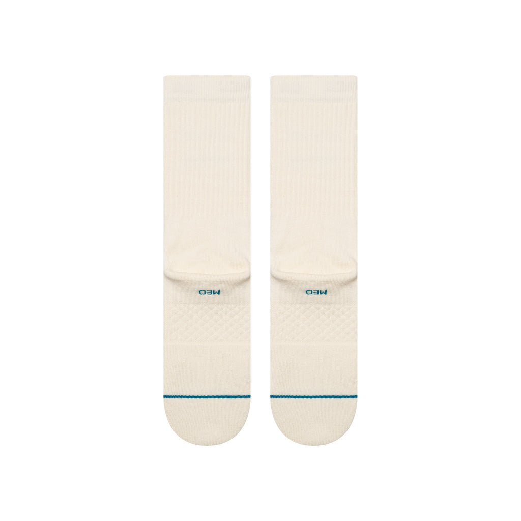 Stance ICON ORGANIC CREW SOCKS - WHITE in CANVAS