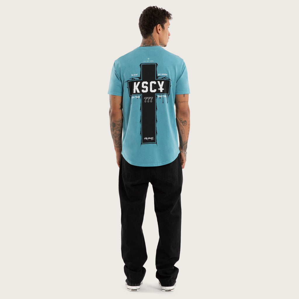 Kiss Chacey Ritualistic Dual Curved Tee in Pigment Cameo