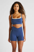 All Fenix New Allfenix Cloudcore™ Contrast Double Layer Sports Bra - Blue Indigo/Chalk in Blue Indigo/Chalk