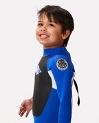 Rip Curl Groms Omega 3/2mm Full Length Back Zip Wetsuit Steamer in Blue