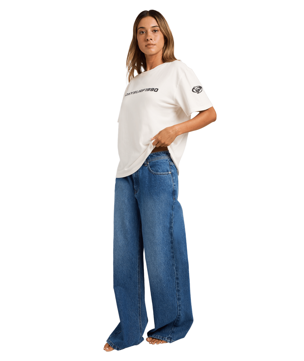 Roxy BACKSLIDER DENIM PANT in BLUE