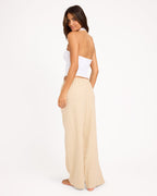 Roxy Womens Lolani Elastic Waist Pants in Pebble