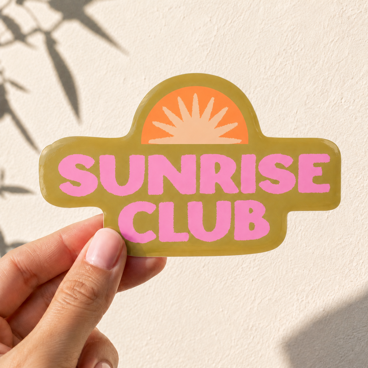 Sunrise Club | Beach sticker | Retro sticker | Coastal