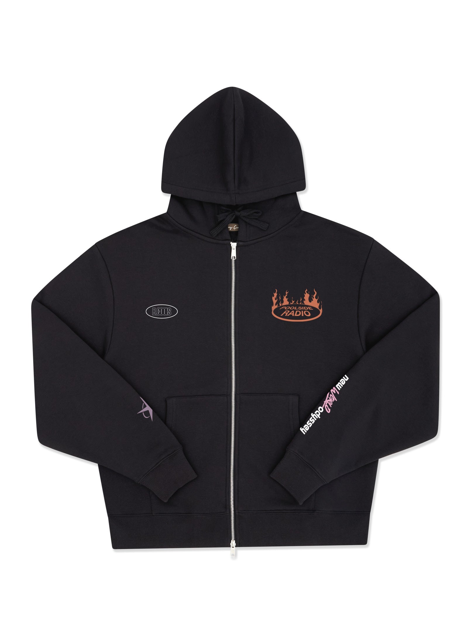 Barney Cools Nwo Zip Hood in Black