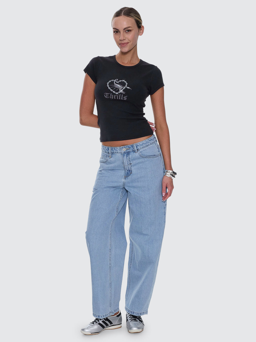 Thrills Co Tony Slouch Low Rise Big Baggy Jean - Ageless Blue in Ageless Blue