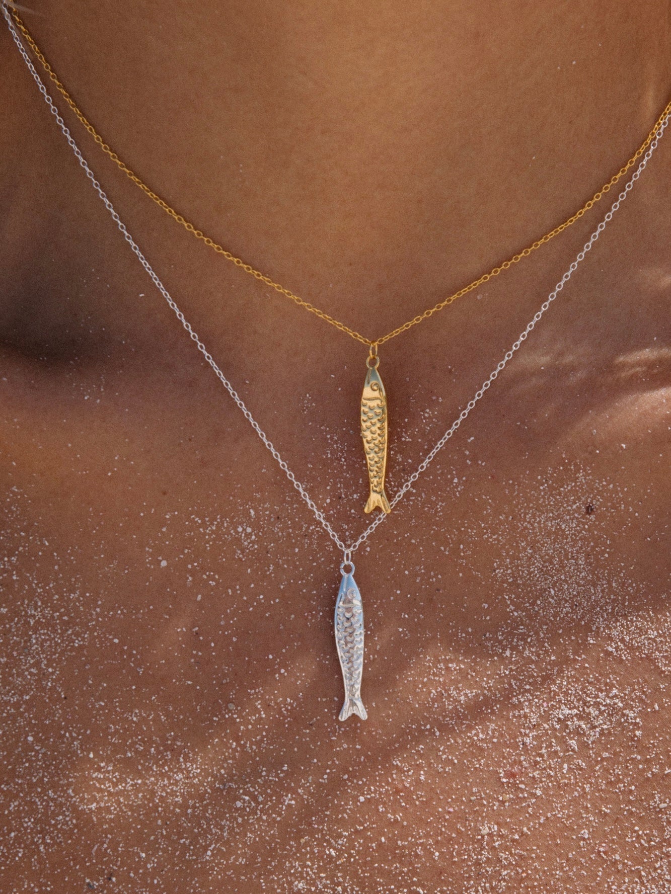 Malakai The Label Sardine Necklace in 18k Gold in Default Title