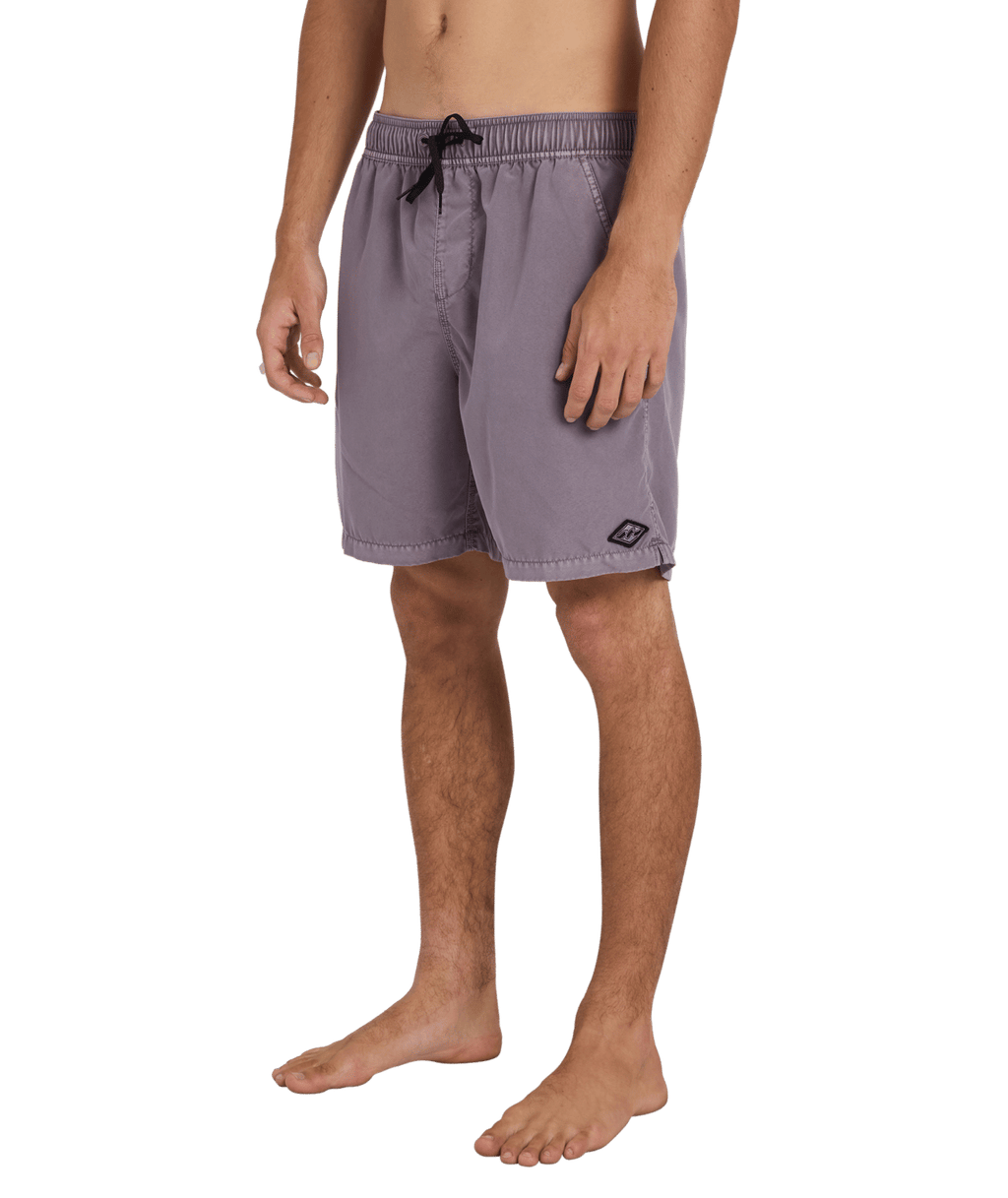 Billabong Mens All Day Overdye Layback 17" Boardshorts in Steel Purple