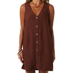 O'Neill Sanders Dress in CBR COCONUT BROWN