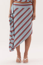Sovere ZUMI STRIPE SKIRT - ZUMI STRIPE BLUE in Zumi Stripe Blue