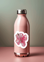 Hibiscus Flower Watercolour Vinyl Sticker