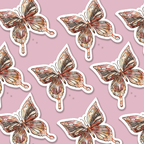 Trevena & Co Butterfly Mandala Watercolour Vinyl Sticker in Single