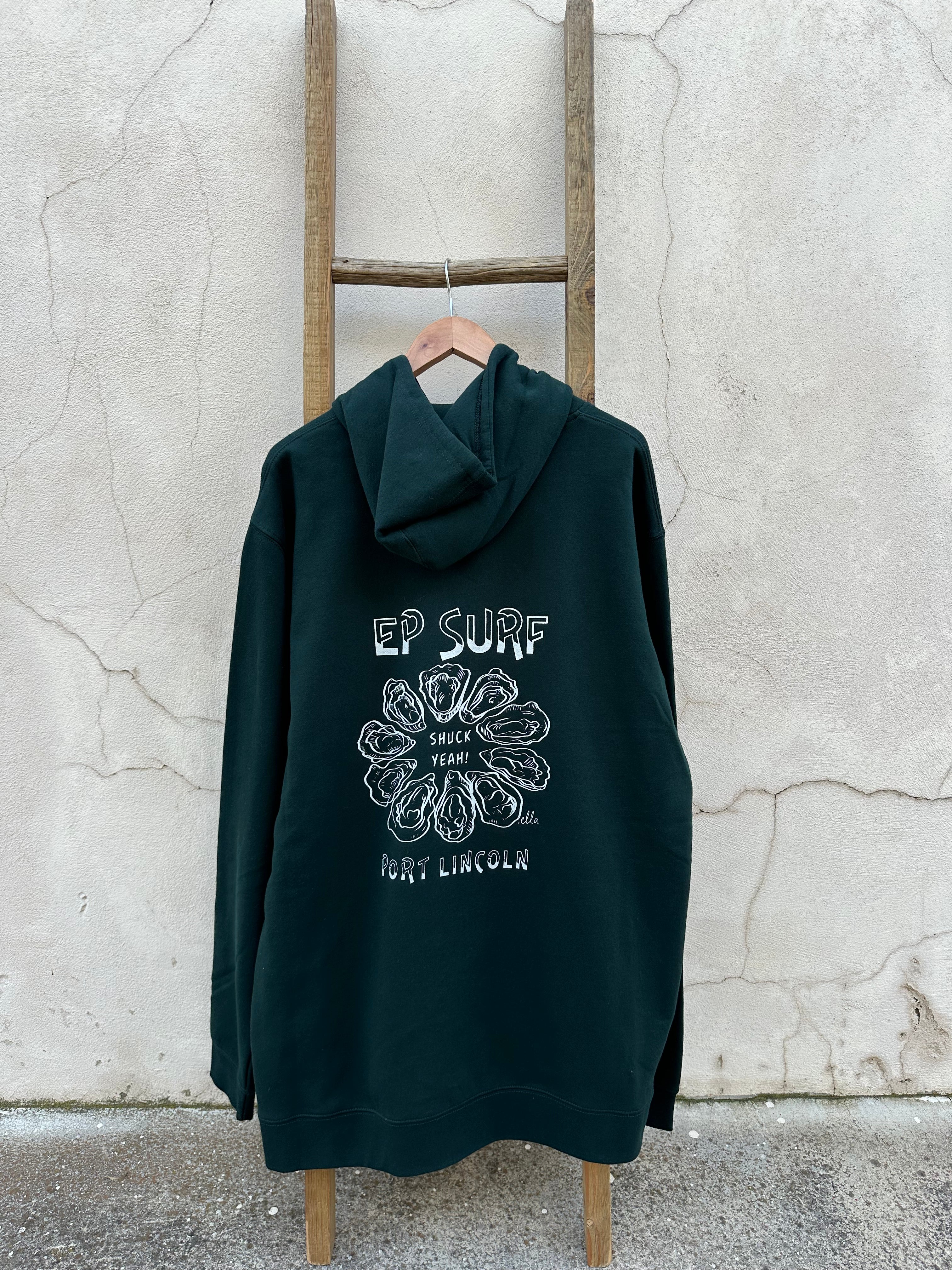 EP SURF Unisex Hoody Shuck Yeah (4XL & 5XL Only) - Pine Green
