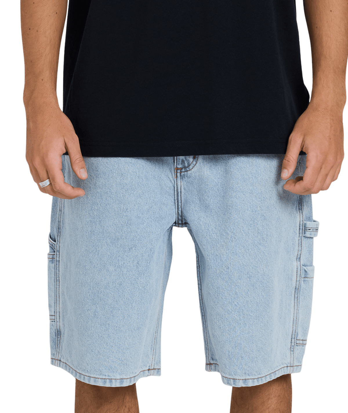 Billabong Mens Bad Dog Workwear Denim Shorts in Washed Indigo