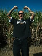 Billy Bones Club Bones Classic Ringer Tee - Vintage Black/ White in Single