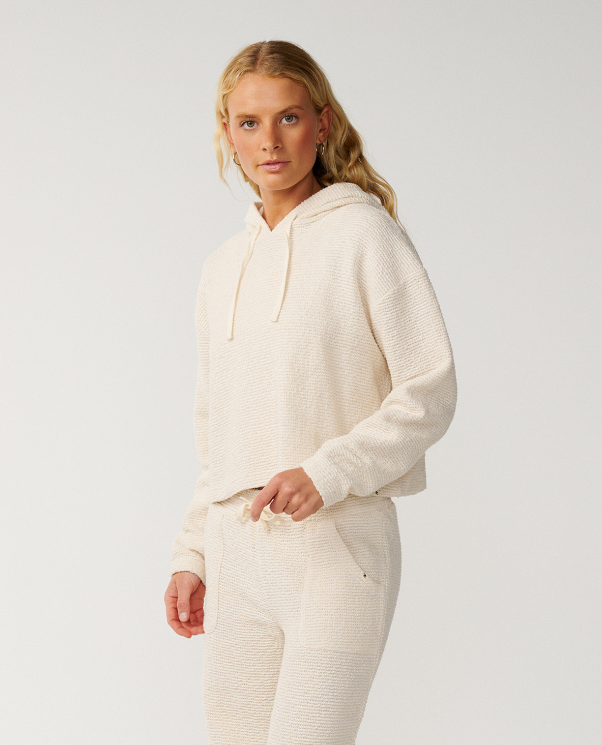 Rip Curl Cala Nights Textured Hood in Natural