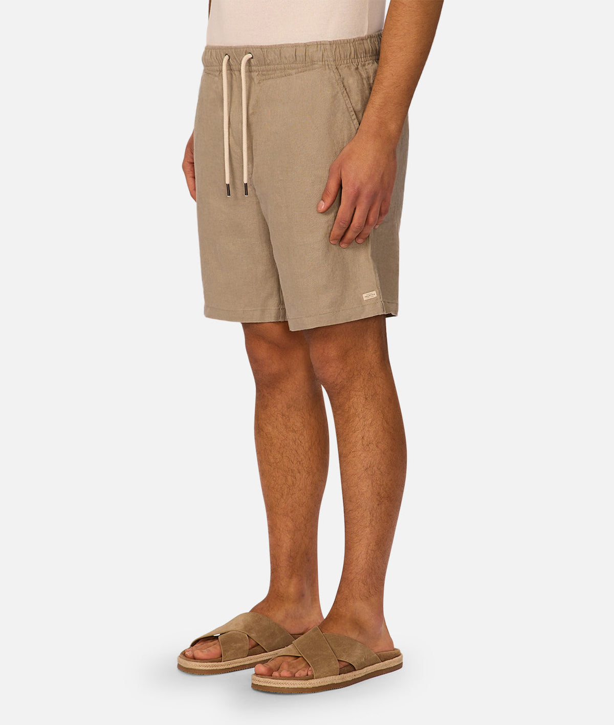 Industrie The Marina Linen Short - Moss in MOSS