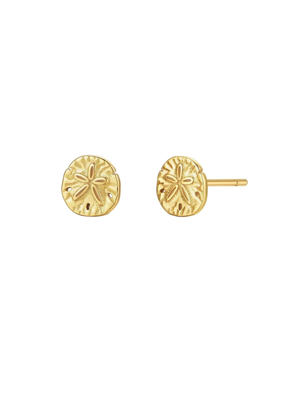 Malakai The Label Sand Dollar Studs in 18k Gold in Default Title