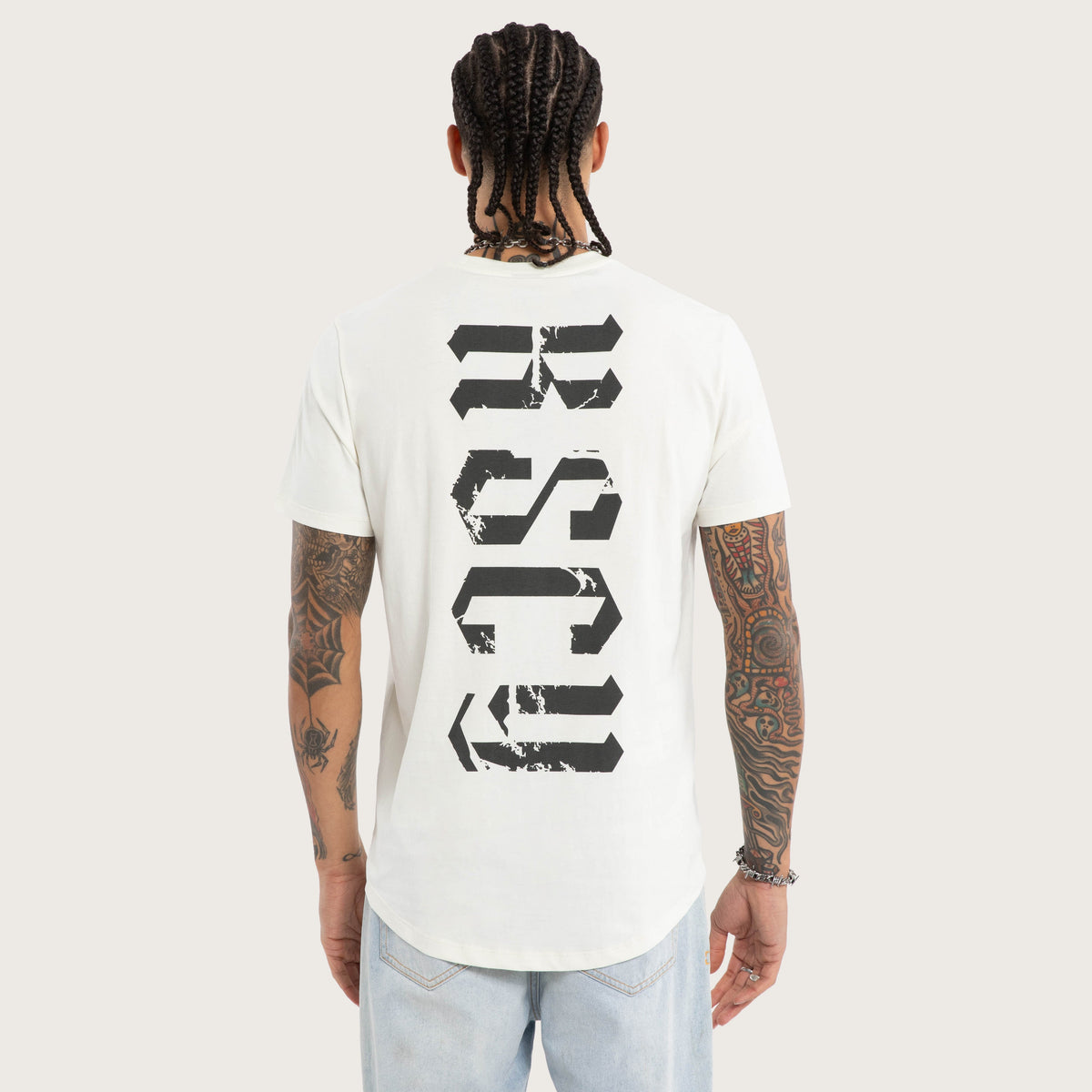 Kiss Chacey Citadel Dual Curved Tee in Lily White